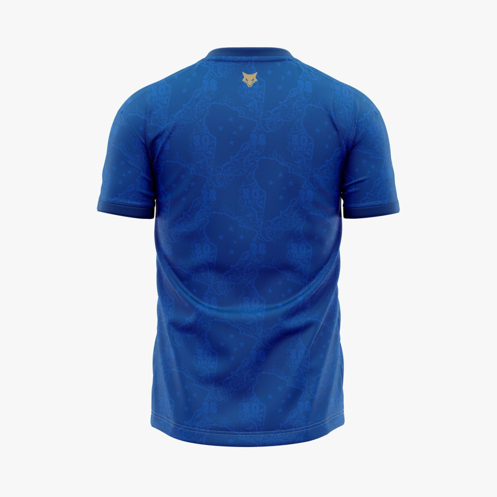 Camisa Cruzeiro 1976 Retrô Jacquard Azul
