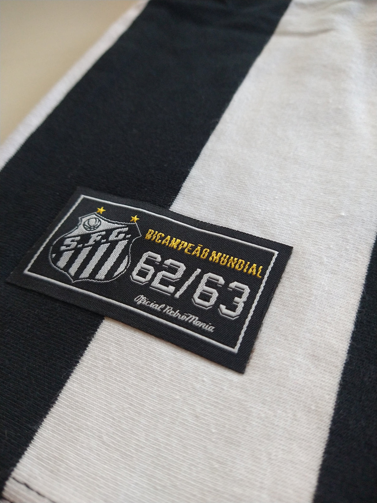 Camisa Retrô Santos 1963 Bi Mundial Listrado