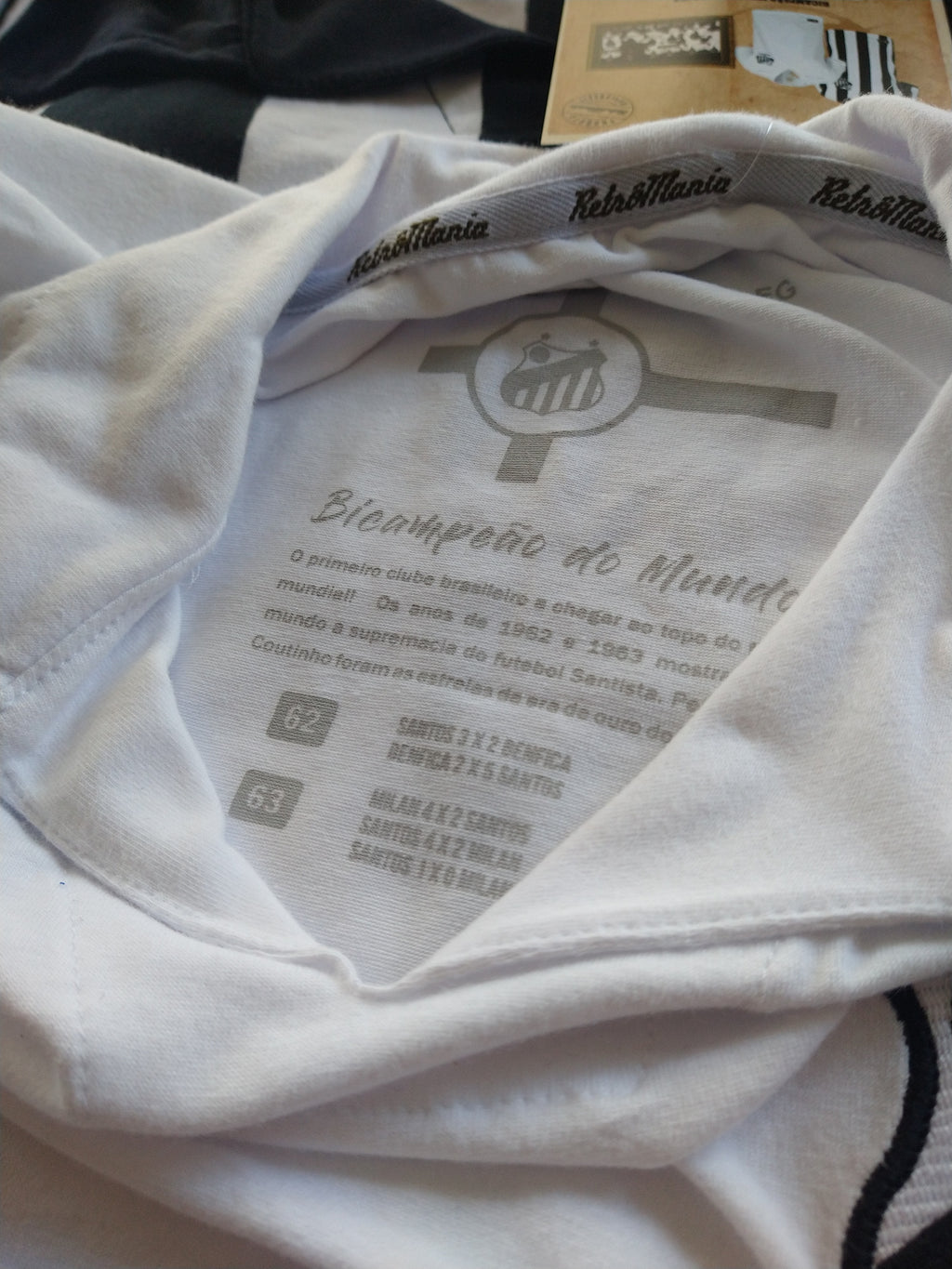 Camisa Retrô Santos 1963 Bi Mundial Branca