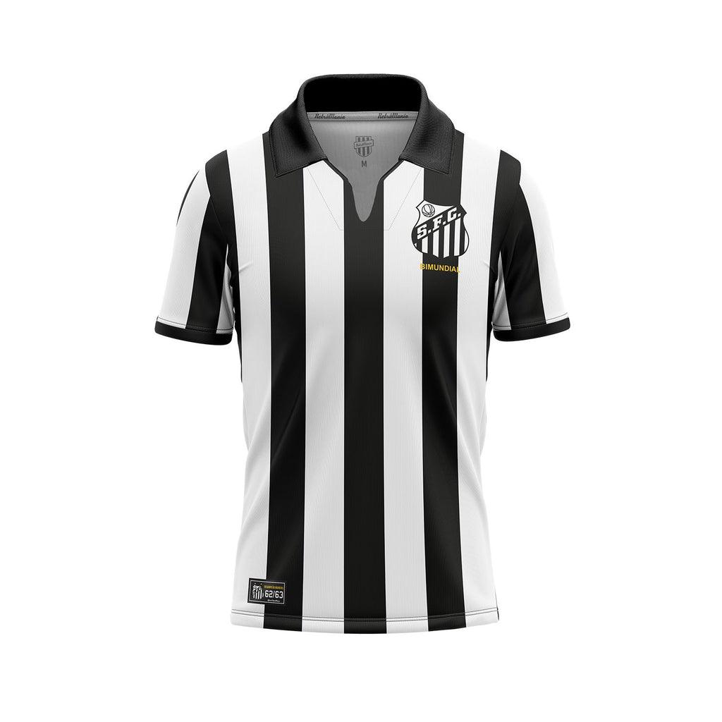 Camisa Retrô Santos 1963 Bi Mundial Listrado