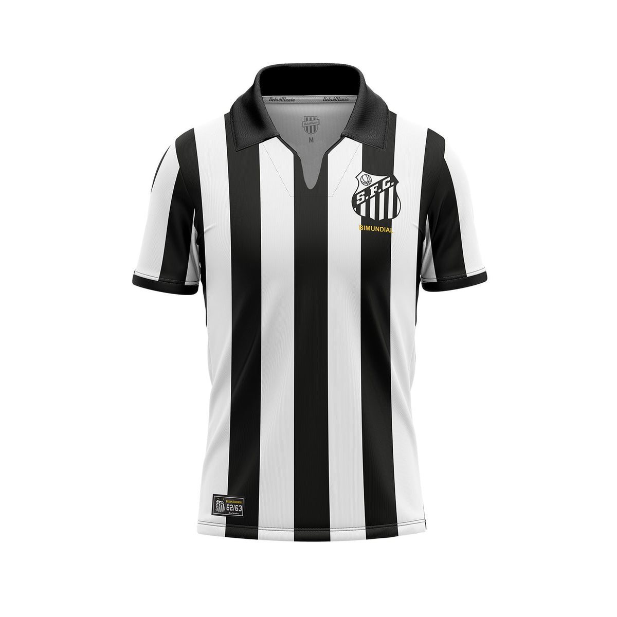 Camisa Retrô Santos 1963 Bi Mundial Listrado